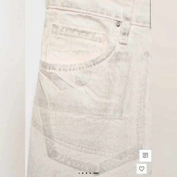 MANGO Metallic Finish Wide Leg Jeans SIZE : - Picture 8 of 16